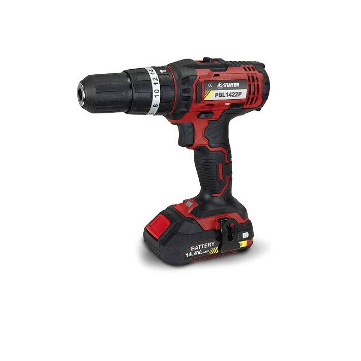 Masina de gaurit/insurubat cu acumulator Stayer PBL1422PK, 14,4 V/2 Ah, 2100 rpm, 35 Nm