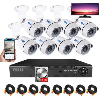 Kit supraveghere video AKU 8 camere SUPER CLEAR AHD 2MP + HDD 1 TB +Monitor LG 19 Kit supraveghere video AKU 8 camere SUPER CLEAR AHD 2MP + HDD 1 TB +Monitor LG 19