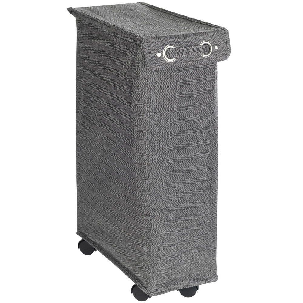 Cos de ruf cu capac si roti Wenko, 43 l, 60 x 18.5 x 40 cm