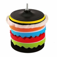 set profesional polish auto cu taler 150mm 5 discuri  bureti calota bumbac si adaptor bormasina imagen 4_0_
0