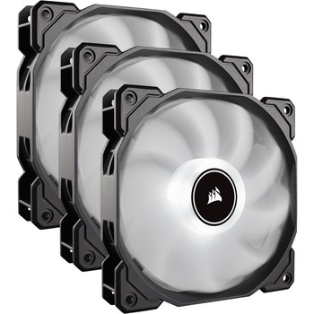 Ventilator PC Corsair AF120 LED Low Noise Cooling Fan, 1500 RPM, Triple Pack - White Ventilator PC Corsair AF120 LED Low Noise Cooling Fan, 1500 RPM, Triple Pack - White