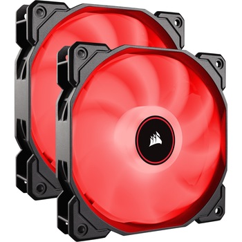 Ventilator PC Corsair AF140 LED Low Noise Cooling Fan, 1200 RPM, Dual Pack - Red Ventilator PC Corsair AF140 LED Low Noise Cooling Fan, 1200 RPM, Dual Pack - Red