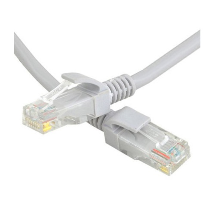 Akyga AK-UTP-100G U/UTP Cat.5e RJ45 Patch Cord 10m szürke kábel
