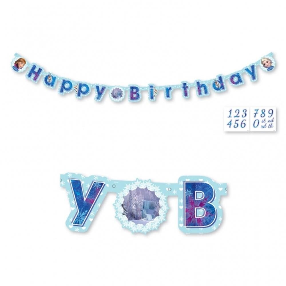 Banner Frozen “Happy Birthday” cu Cifre