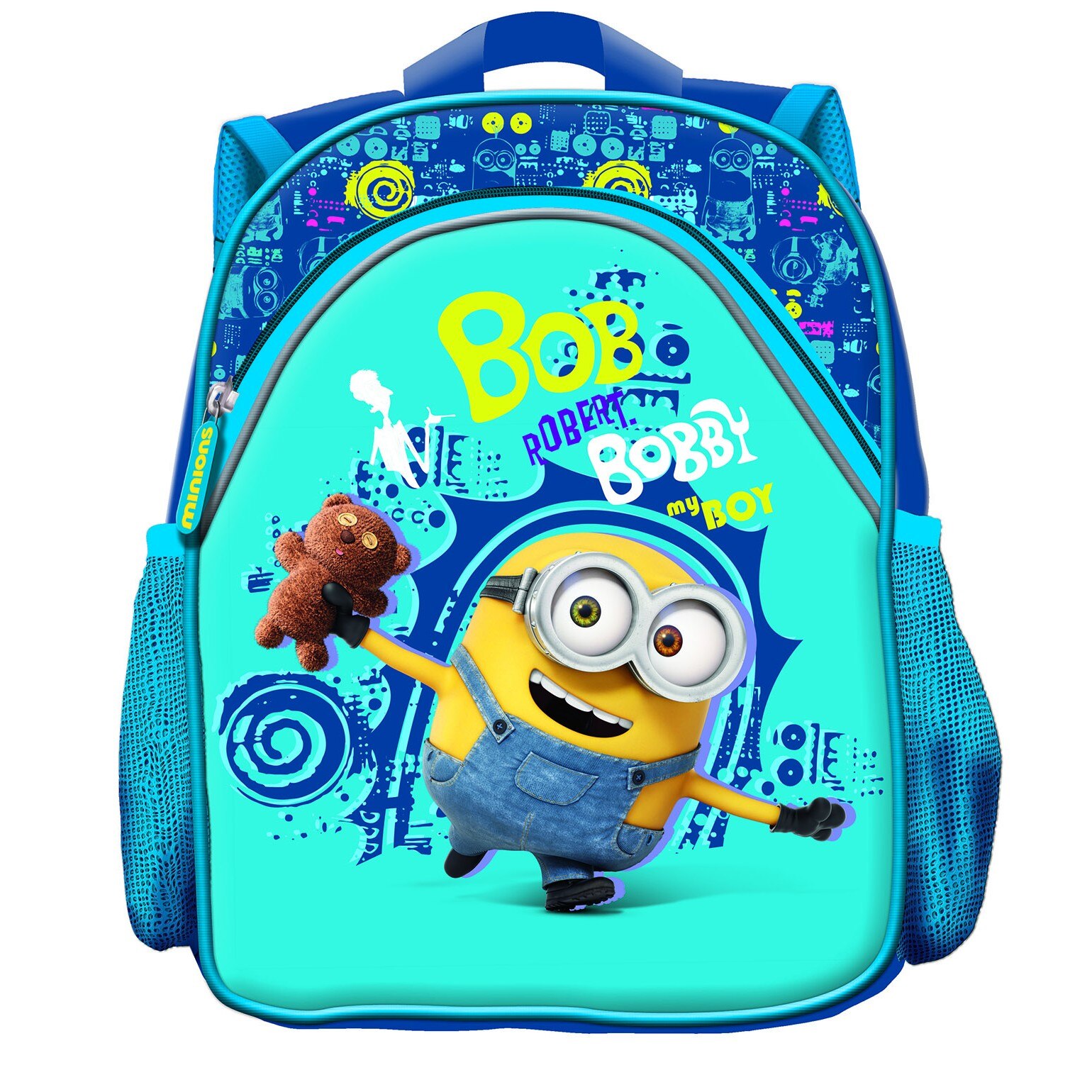 Ghiozdan Minions albastru, 25 cm