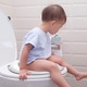 Reductor WC Copii FizioTab® - Suprafata de Siguranta Antialunecare, Antiderapant, Portabil, Alb/Gri