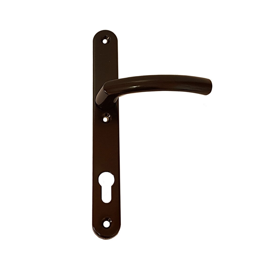 Maner usa exterior, Hoppe Lima, cu sild pentru cilindru, material aluminiu, culoare maro, 92 x 30 mm
