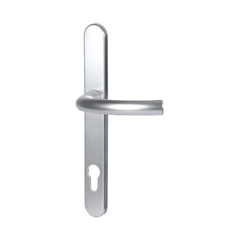 Maner usa exterior, Hoppe Lima, cu sild pentru cilindru, material aluminiu, culoare argintiu, 92 x 30 mm Maner usa exterior, Hoppe Lima, cu sild pentru cilindru, material aluminiu, culoare argintiu, 92 x 30 mm