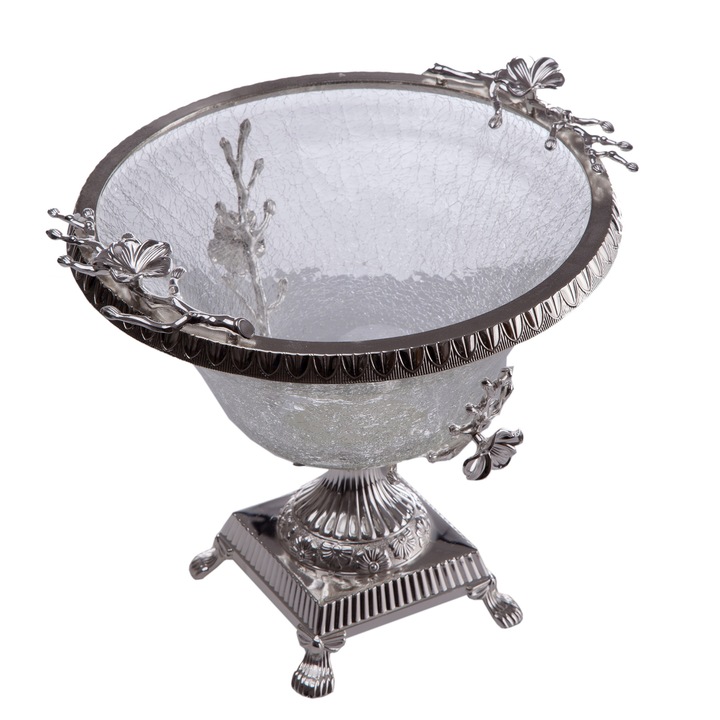 Fructiera cu sticla model crapat 25,5*26,5*26cm