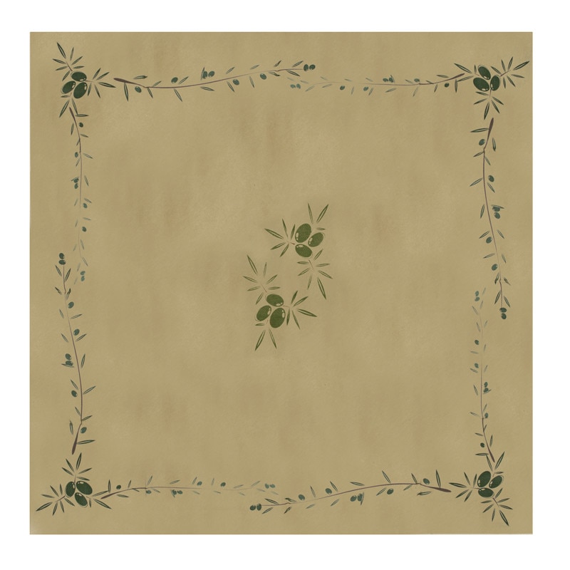 Set fata de masa RAKI din hartie 100x100cm cu desen MASLINE 20buc