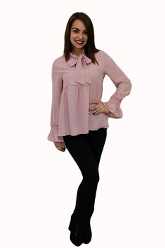 Bluza femei, culoarea roz pudra , marime XS EU Miss-Miss. Bluza femei, culoarea roz pudra , marime XS EU Miss-Miss.