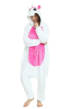 ОЕМ - Пижама кигуруми, Бял еднорог, размер M
