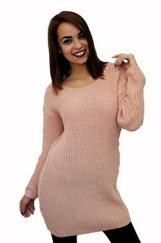 Pulover dama, Kameleon Fashion, Roz Pudra, M-L Pulover dama, Kameleon Fashion, Roz Pudra, M-L