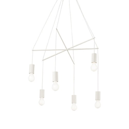 Lustra suspendata POP 158815, Ideal Lux, negru, 6 x 60W E27