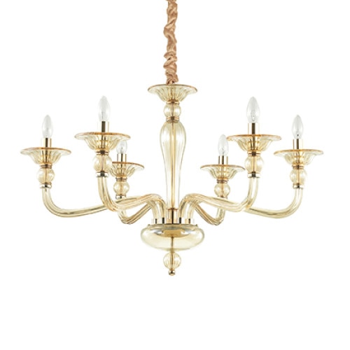 Lustra, DANIELI SP6 AMBRA, IDEAL LUX , 8021696159942, lemn