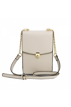 Geanta de dama crossbody bej, din piele ecologica, Leesun, AG00586 Geanta de dama crossbody bej, din piele ecologica, Leesun, AG00586