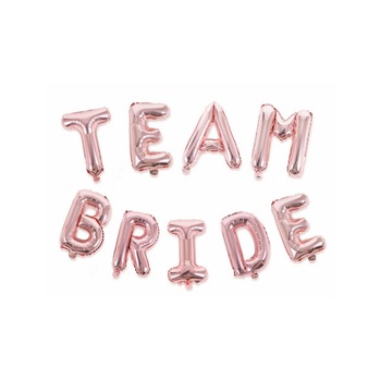Set baloane litere rose-gold „TEAM BRIDE”, BigStar, dimensiune 40 cm Set baloane litere rose-gold „TEAM BRIDE”, BigStar, dimensiune 40 cm