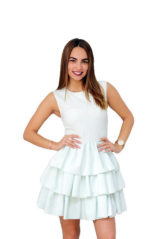 Rochie dama,culoarea albastru inchis, Albastru deschis