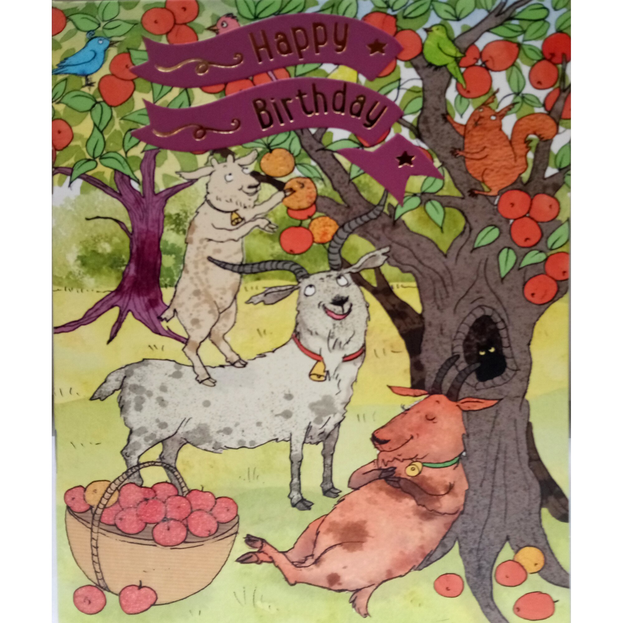 Felicitare interactiva - Three Billy Goats Gruff - Happy Birthday