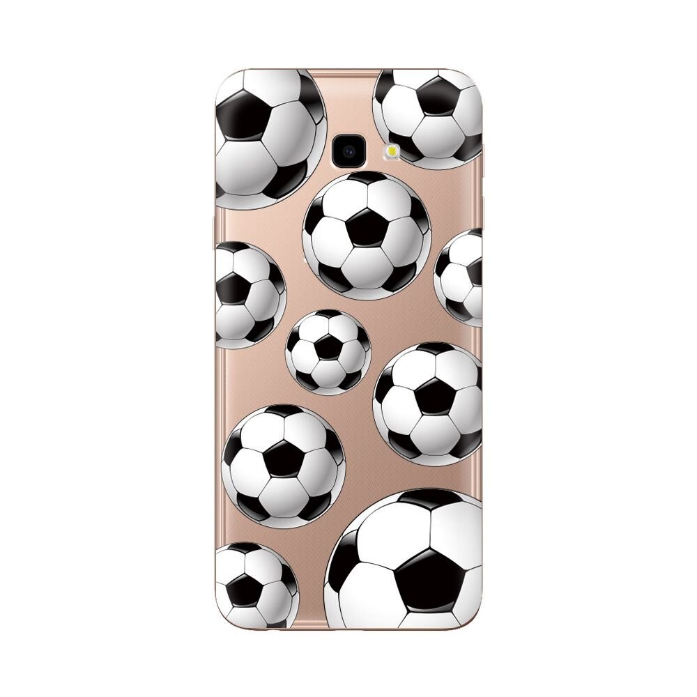 Husa Silicon Lemontti Art pentru Samsung Galaxy J4 Plus, Football