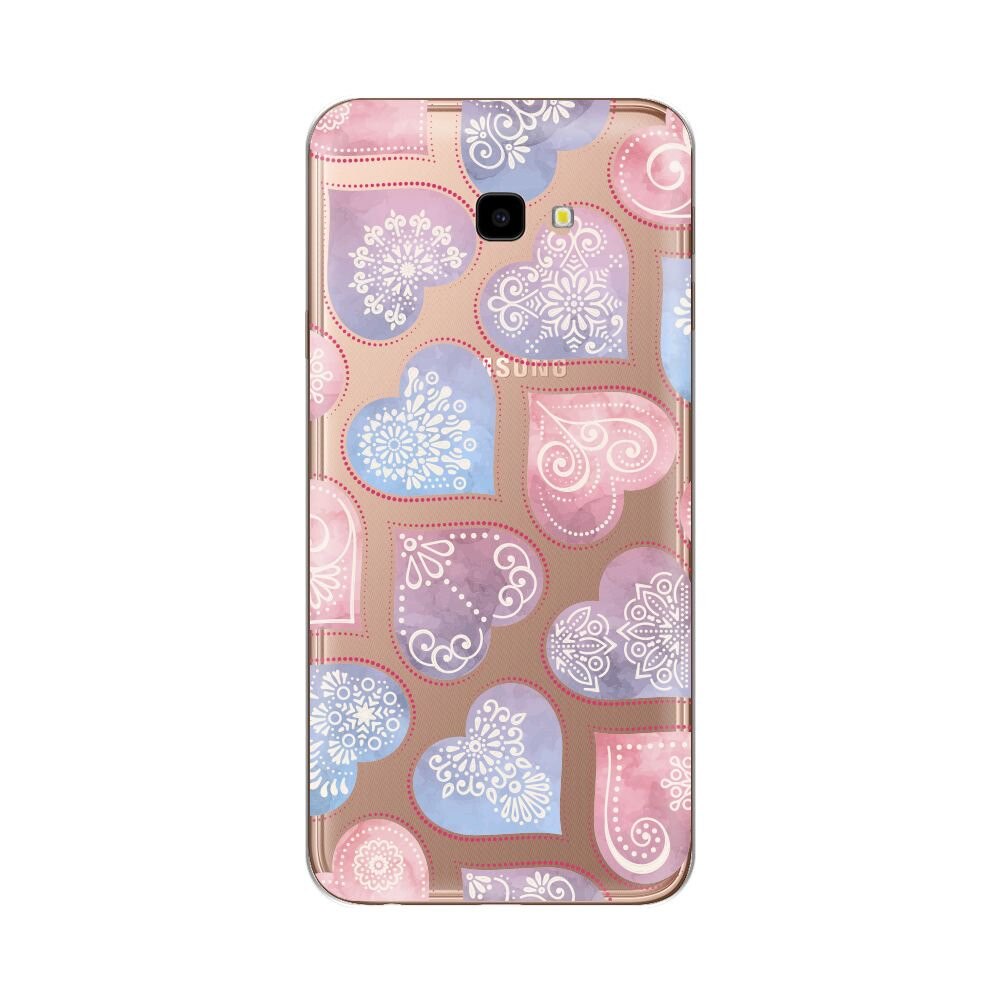 Husa Silicon Lemontti Art pentru Samsung Galaxy J4 Plus, Hearts