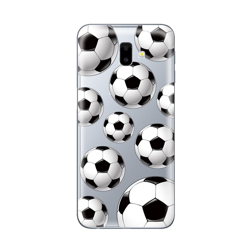 Husa Silicon Lemontti Art pentru Samsung Galaxy J6 Plus, Football
