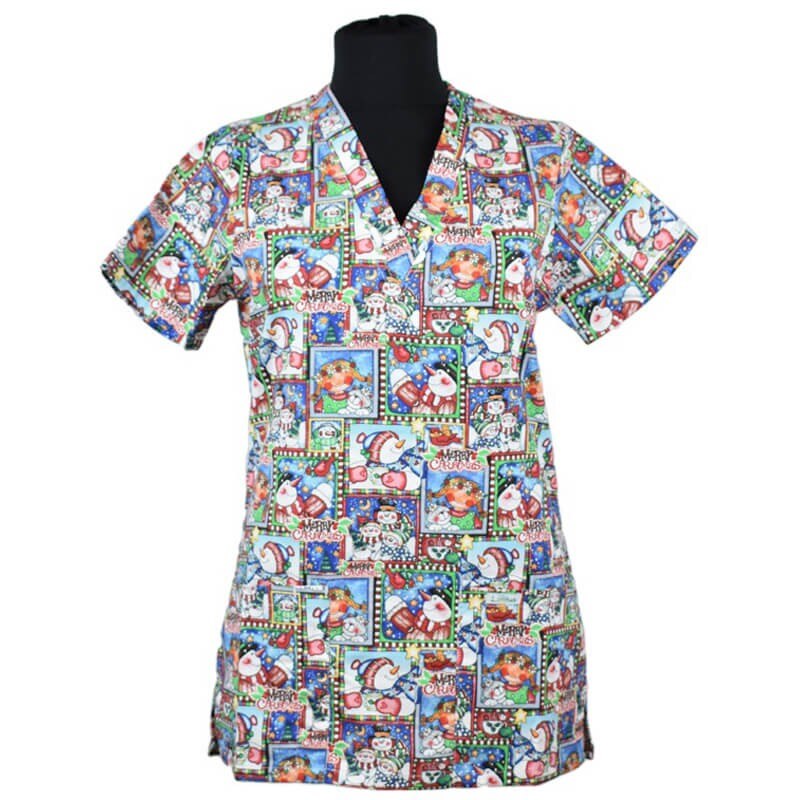 Bluza medicala, editie speciala, model christmas dreams, marimea 4XL