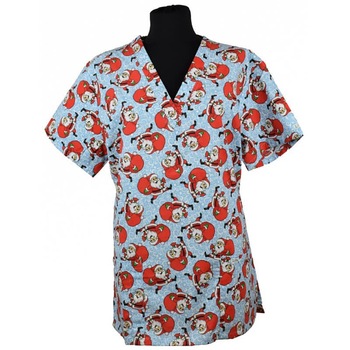 Bluza medicala, editie speciala, model dancing santa, marimea 4XL Bluza medicala, editie speciala, model dancing santa, marimea 4XL