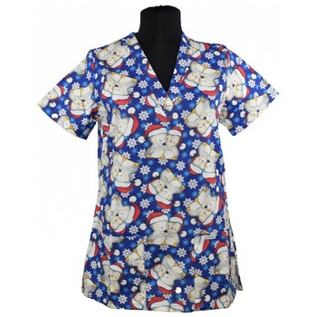Bluza medicala, editie speciala, model penguin love, marimea 4XL Bluza medicala, editie speciala, model penguin love, marimea 4XL
