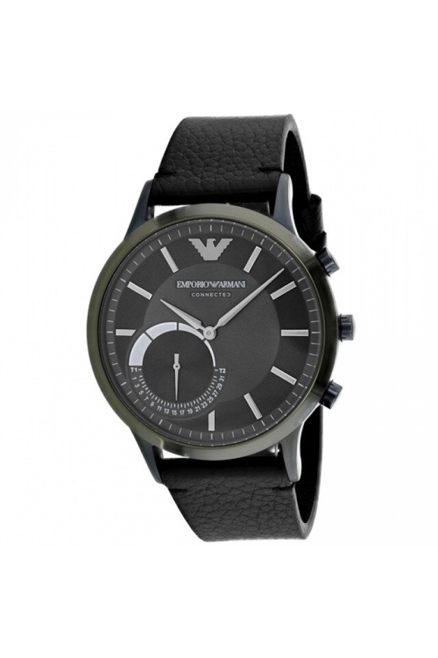 Ceas barbatesc Armani Connected ART3021, Negru, Piele, Quartz