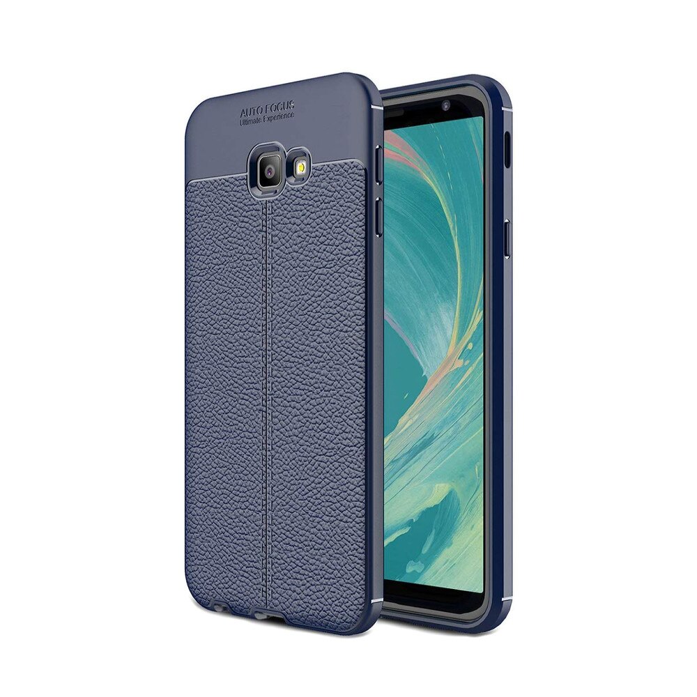 Husa Samsung Galaxy J4 Plus (2018) - Silicon Tpu Brused Grain - albastru