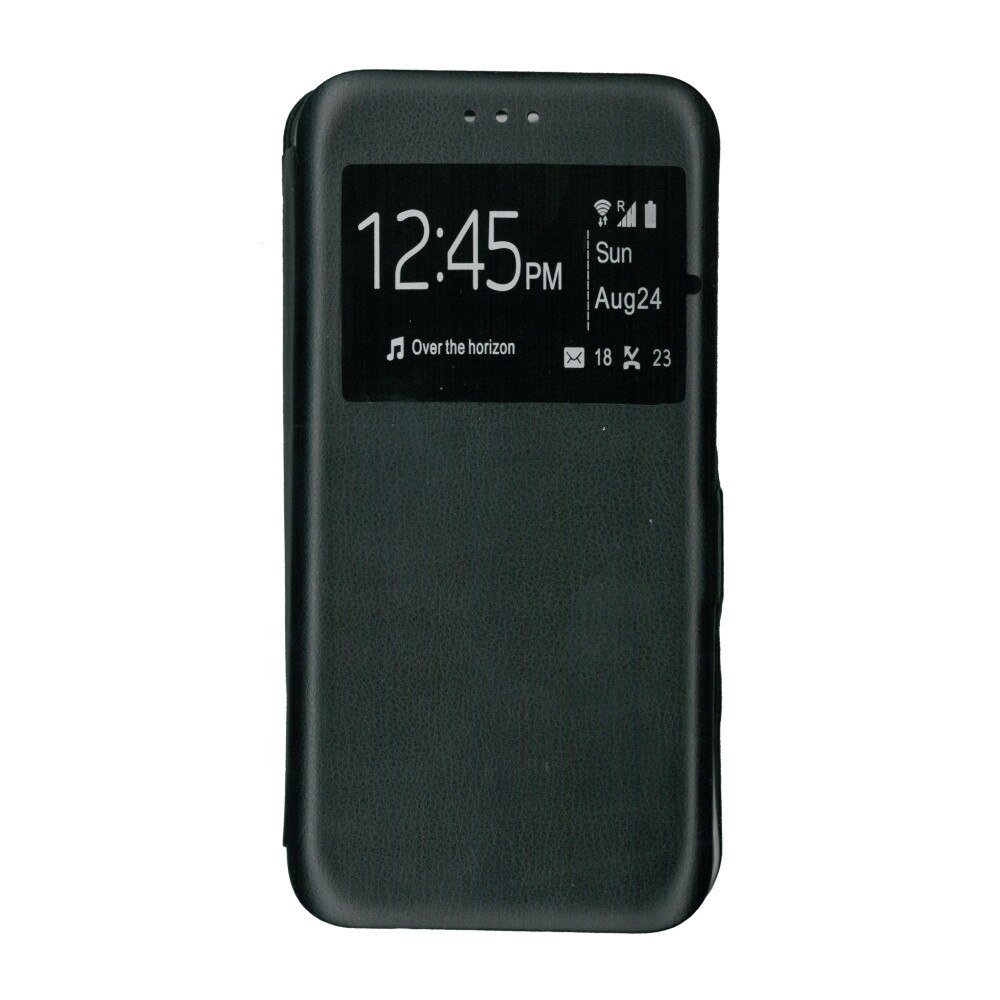 Husa de protectie tip carte, s-view, EuroCELL 360 de grade, pentru Samsung Galaxy J4 Plus, negru