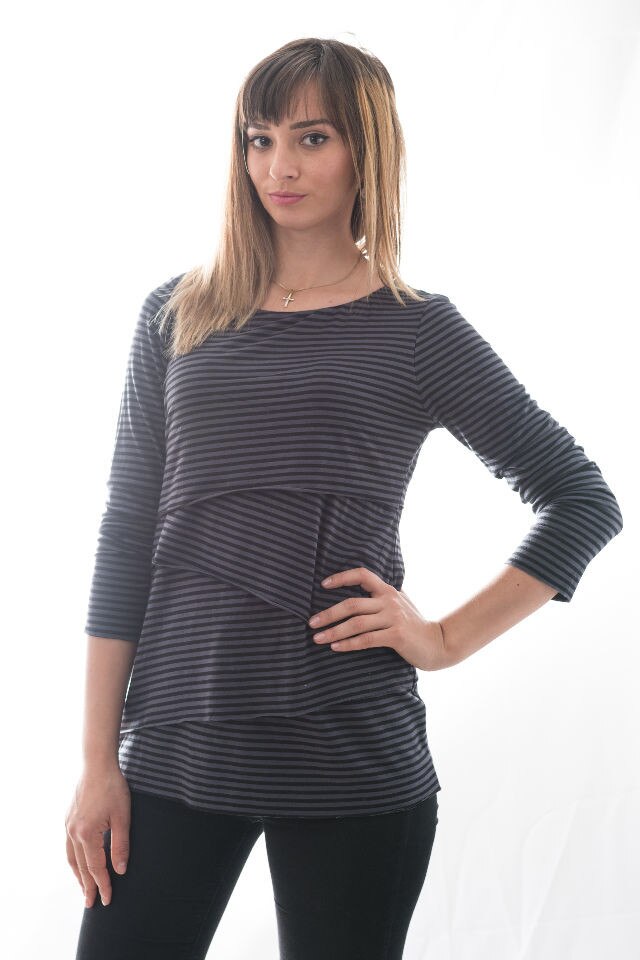 Bluza Cara gri cu dungi marime S