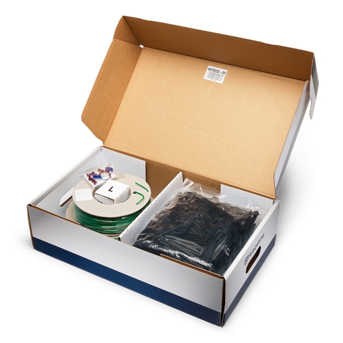 Kit mare pentru instalare masina robotizata de tuns gazon Husqvarna Automower, 400 metri fir ,600 buc cuie fixare ,5 conectori,5 mufe de prelungire