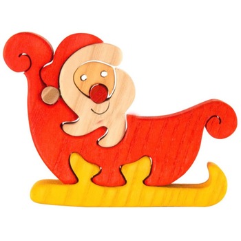 Puzzle din lemn - Mos Craciun mic Puzzle din lemn - Mos Craciun mic