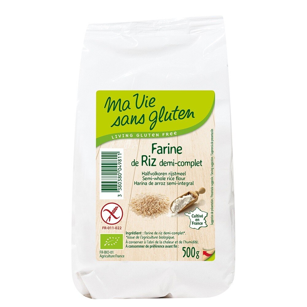 Faina de orez semiintegral - fara gluten, MVSG, 500g