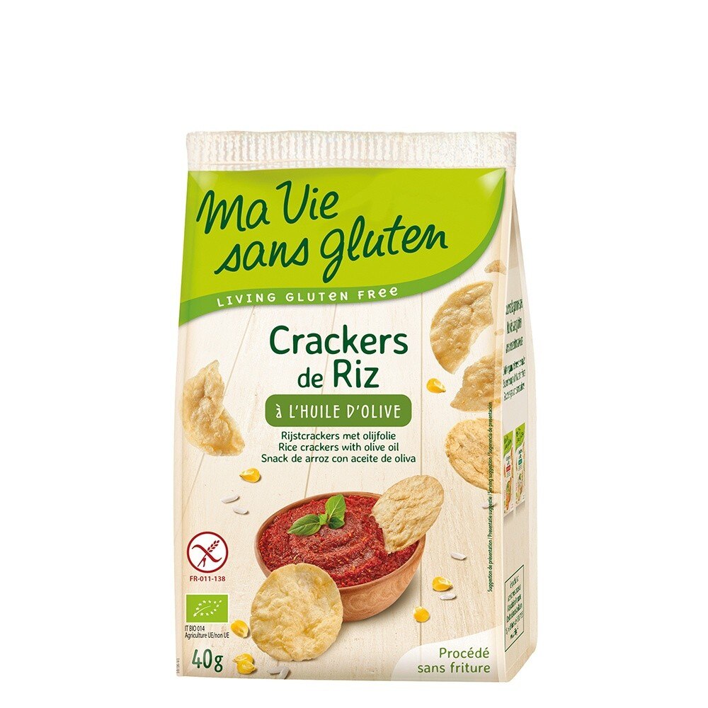 Crackers din orez cu ulei de masline - fara gluten, MVSG, 40g