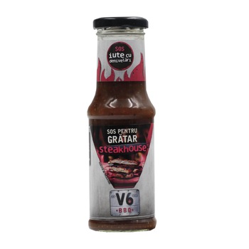 Sos barbeque Steakhouse, V6BBQ, 200 ml Sos barbeque Steakhouse, V6BBQ, 200 ml