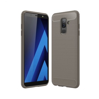 Husa Samsung Galaxy A6 (2018), Slim Armor Carbon, carcasa spate Antisoc, Gri