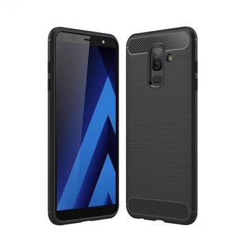 Husa Samsung Galaxy A6 (2018), Slim Armor Carbon, carcasa spate Antisoc, Negru