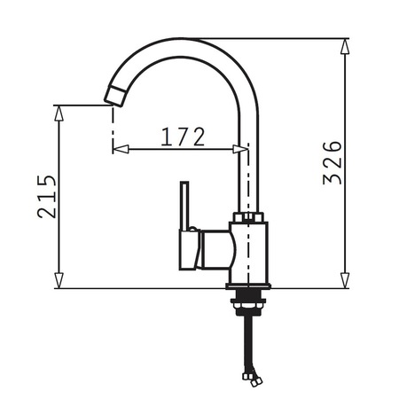 Baterie bucatarie Pyramis ADRIA, finisaj bej, monocomanda