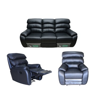Set Piele Naturala ,Canapea 3 locuri cu 2 reclinere manuale si 2 fotolii cu recliner manual, Md 2701 Negru Set Piele Naturala ,Canapea 3 locuri cu 2 reclinere manuale si 2 fotolii cu recliner manual, Md 2701 Negru