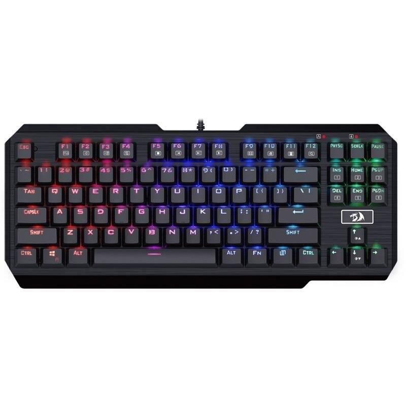 Tastatura gaming mecanica Redragon Usas, iluminare RGB, switch blue