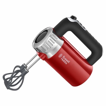 Mixer de mana Russell Hobbs Retro Ribbon Red 25200-56, 500 W, 4 viteze + turbo, Palete Helix, Rosu Mixer de mana Russell Hobbs Retro Ribbon Red 25200-56, 500 W, 4 viteze + turbo, Palete Helix, Rosu