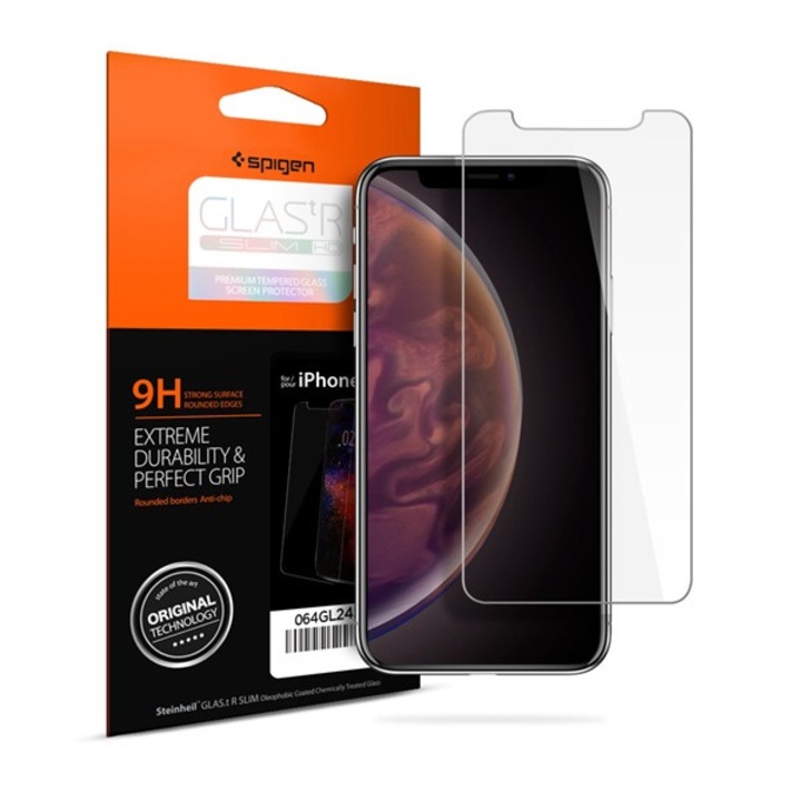 Spigen "Glas.tR SLIM" Apple iPhone XR Tempered kijelzővédő fólia
