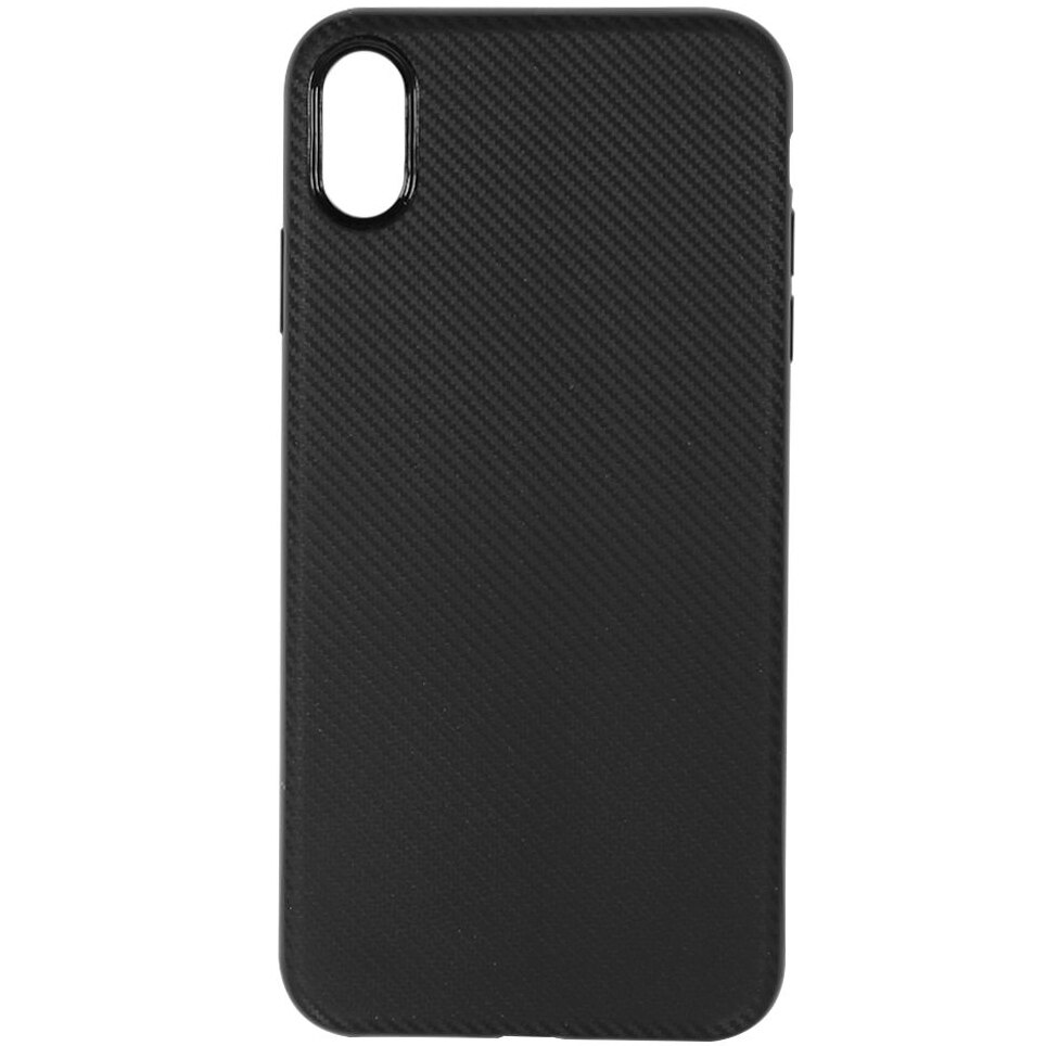 Husa de protectie Just Must Carbon Soft pentru Apple iPhone XS Max, Negru
