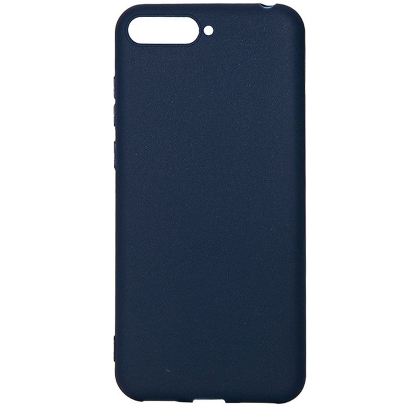 Husa de protectie Lemontti Silky pentru Huawei Y6 2018, Albastru