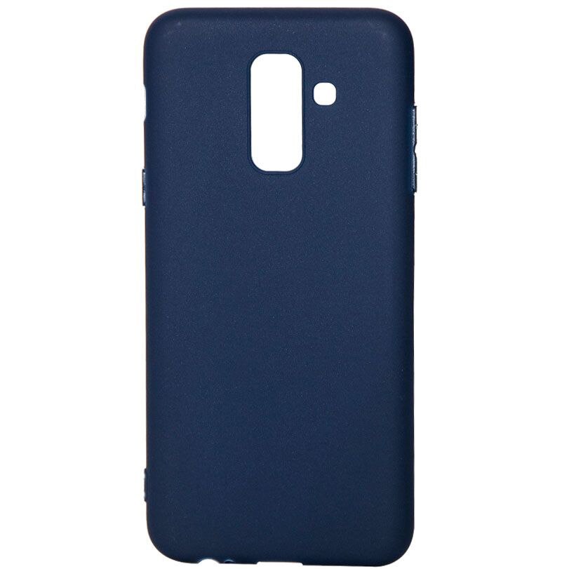 Husa de protectie Lemontti Silky pentru Samsung Galaxy A6 Plus 2018, Albastru