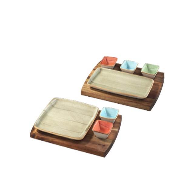 Platou lemn pentru servit cu doua fete BONNA ACACIA 40x27x1,8cm