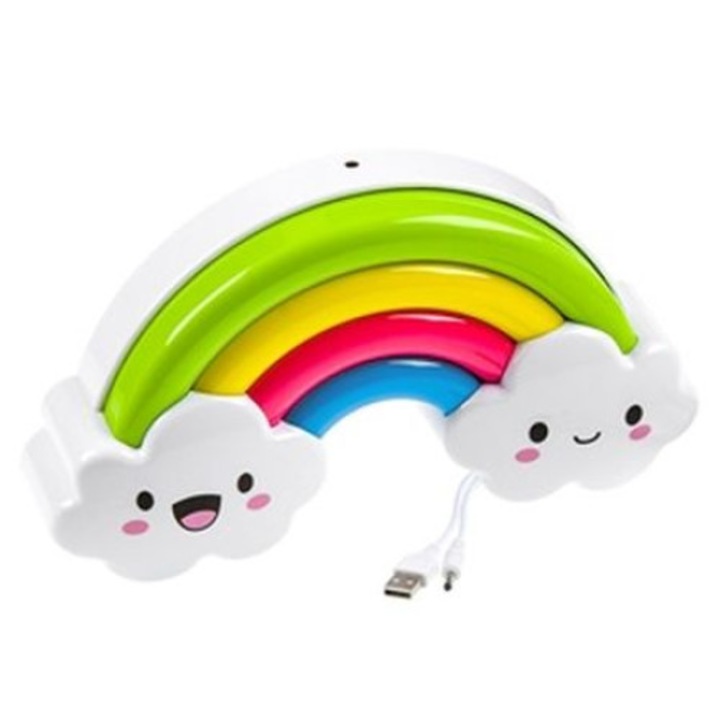 Lampa de veghe tip curcubeu, LED, USB, Multicolor